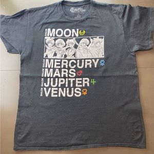 Sailor Moon Anime T-Shirt Mercury, Mars, Jupiter & Venus Naoko Size L